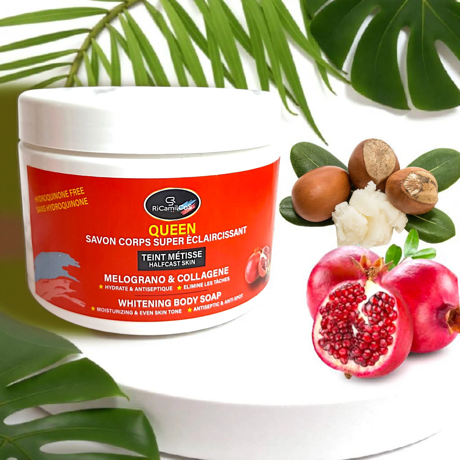 Savon corporel Gommant eclaircissant en Pot +( un savon visage offert) - immagine 2