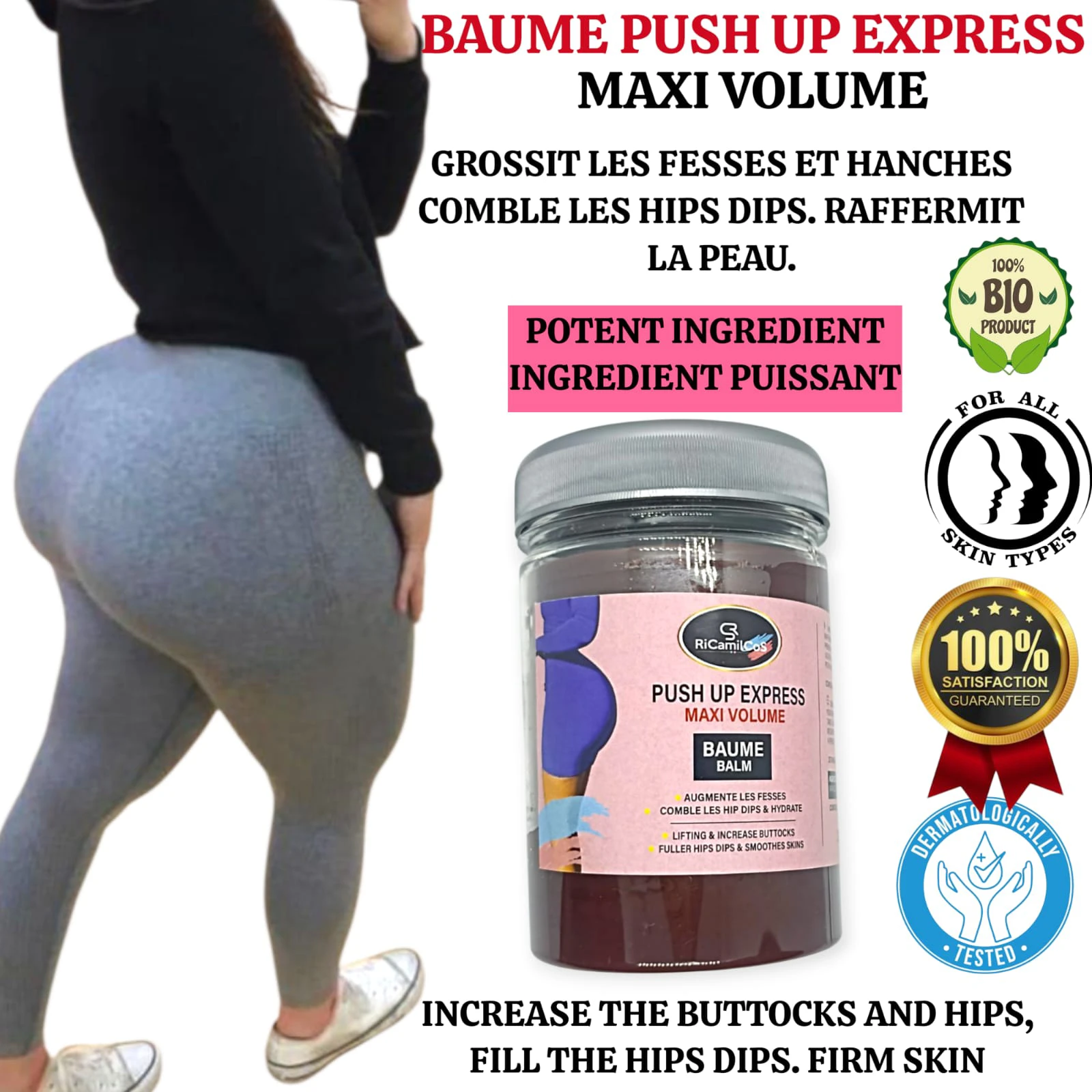 BAUME developpant Repulpant MAXI VOLUME Fessiers,Poitrine & hanches