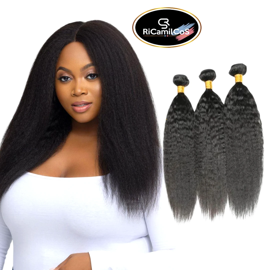 Tissage Brésilien Kinky Straight Yaki 100% Cheveux Naturels